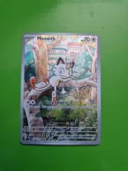 Meowth 106/094 Illustration Rare Phantasmal Flames English Pokemon Card TCG - Image 1