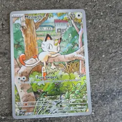 Pokemon TCG Meowth 106/094 Phantasmal Flames Illustration Rare Holo English - Image 1