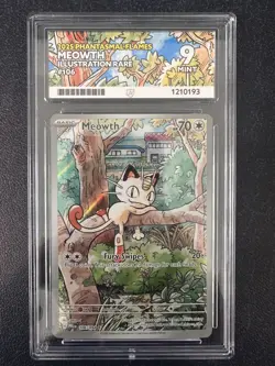 Pokemon TCG Meowth 106/094 Phantasmal Flames Illustration Rare Ace Mint 9 - Image 1