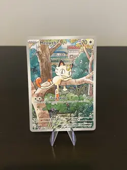 Pokemon TCG Meowth 106/094 Me02: Phantasmal Flames Illustration Rare Holo - Image 1