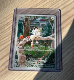 Pokemon TCG Meowth 106/094 Me02: Phantasmal Flames Full Art IR Holo English - Image 1
