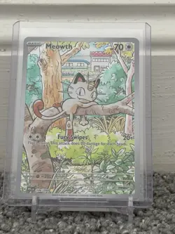 Pokemon TCG Meowth 106/094 Phantasmal Flames Illustration Rare - Image 1