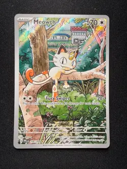 Pokemon TCG Meowth 106/094 Illustration Rare – Phantasmal Flames – Near Mint - Image 2