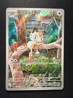 Pokemon TCG Meowth 106/094 Illustration Rare – Phantasmal Flames – Near Mint - B - Image 2