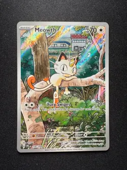 Pokemon TCG Meowth 106/094 Illustration Rare – Phantasmal Flames – Near Mint - A - Image 2