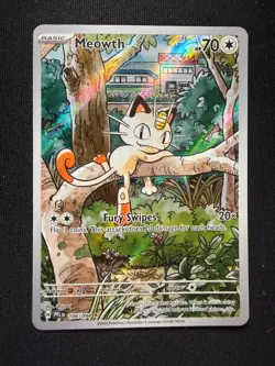 Pokemon TCG Meowth 106/094 Illustration Rare – Phantasmal Flames – Near Mint - Image 2