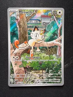 Pokemon TCG Meowth 106/094 Illustration Rare – Phantasmal Flames – Near Mint - Image 2
