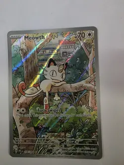 Pokemon TCG Meowth 106/094 Me02: Phantasmal Flames IR Full Art Holo 70HP EN - Image 2