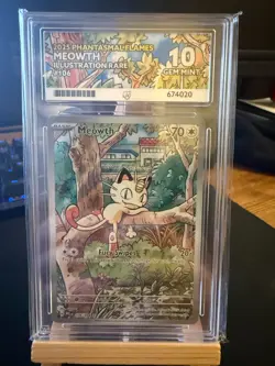 Pokemon TCG ACE 10 Meowth 106/094 – Phantasmal Flames – IR – Perfect Subgrades - Image 4