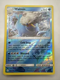 Pokemon Walrein 52/236 - SM Cosmic Eclipse - Reverse Holo - Image 1