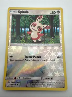 Spinda 102/149 Uncommon SM Base Set Pokemon Reverse Holo Near Mint - Image 1