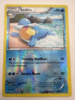 Sealeo 47/160 Uncommon Primal Clash Pokemon Reverse Holo - Image 1