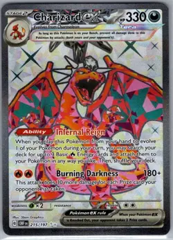 Charizard ex 215/197 SV03: Obsidian Flames - Pokemon Card - NM - Image 1