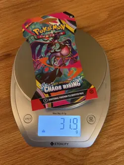HEAVY! GOD PACKUU SIRUU 31.9g Chaos Rising Pokemon TCG Sleeved Booster (SEALED) - Image 1
