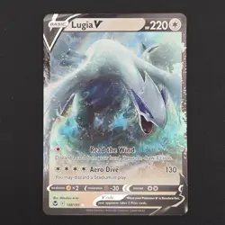 Pokemon TCG Card Lugia V 138/195 SWSH Silver Tempest Full Art Holo Rare - NM - Image 1