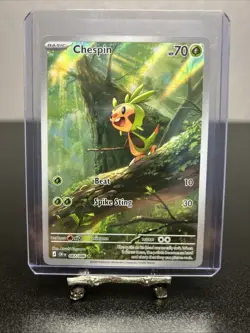 Pokemon Chespin 087/086 Illustration Rare IR Near Mint/Mint ME04 Chaos Rising - Image 1