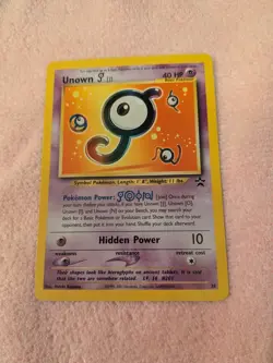 Unown [J] 38 Promo Wizards Black Star Promo Vintage WOTC Pokemon TCG Card - Image 1