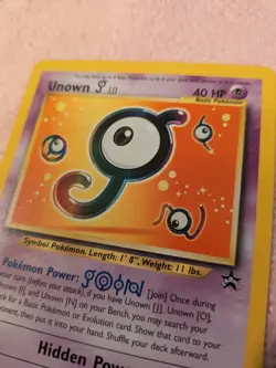 Unown [J] 38 Promo Wizards Black Star Promo Vintage WOTC Pokemon TCG Card - Image 2