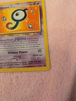 Unown [J] 38 Promo Wizards Black Star Promo Vintage WOTC Pokemon TCG Card - Image 5