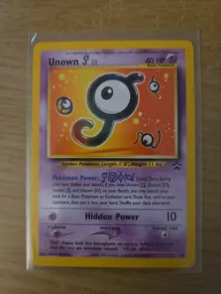 Pokemon Unown J 38 Wizards Black Star Promo TCG Card - Image 1