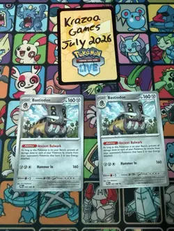 2x Bastiodon 062/084 Non-Holo Rare Prerelease Exclusive Pokemon TCG NM - Image 1