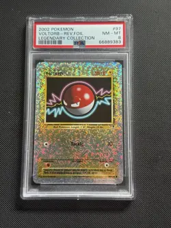 Pokemon PSA 8 NM/MINT 2002 Voltorb Legendary Reverse Holo Card - Image 1