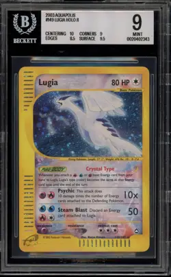 Pokemon Lugia Crystal Holo Aquapolis #149 Bgs 9 Mint - Image 1