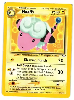 Pokemon TCG Flaaffy Neo Revelation 28/64 Regular Unlimited Uncommon LP - Image 1