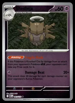 Shedinja 061/132 Uncommon Mega Evolution Pokemon Reverse Holo Near Mint - Image 1