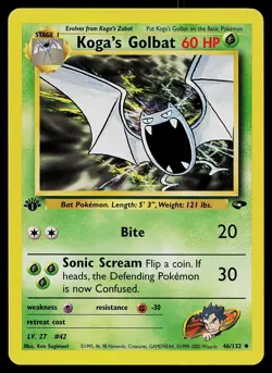 Pokemon Card - Koga's Golbat Gym Challenge 46/132 1st Edition Uncommon - Image 1