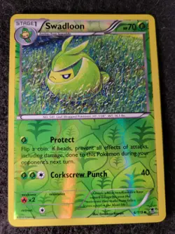 Pokemon - XY Phantom Forces - Swadloon 6/119 Reverse Holo - Image 1