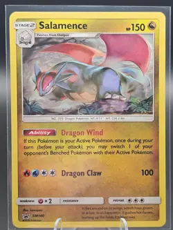 Salamence SM140 Holo LP Sun & Moon Promo Pokemon Card - Image 1