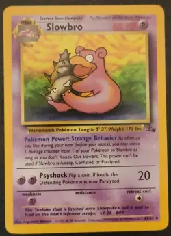1999 Pokemon Fossil Slowpoke+Slobro PSA 9/10U Gem Mint Fresh Flawless - Image 2