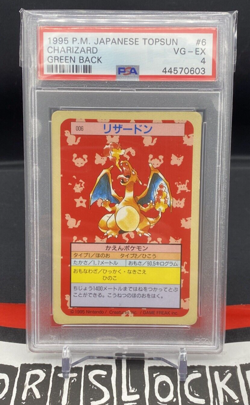 Pokemon Japanese Topsun Green Back Charizard #6 PSA 4 (1995) FAST FREE SHIPPING⚡ - Image 1