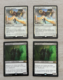 MTG FOIL Angelic Guardian X2 & Death Barron X2 2019 NM - Image 1