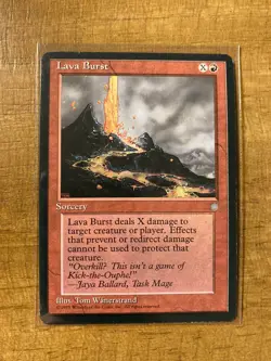 MTG✨ LAVA BURST ✨Ice Age NM 1995 UNPLAYED Tom Wanerstrand MTG Artwork - Image 1