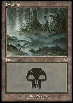 [1x] Swamp (340) - Foil Near Mint, English Invasion MTG Magic - Image 1