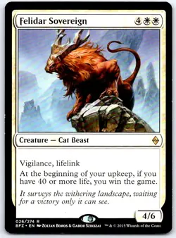Felidar Sovereign 26 R Battle for Zendikar MTG LP - Image 1