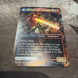 Tony Stark (Borderless) (0350) MTG MSH Marvel Super Heroes Foil NM - Image 2