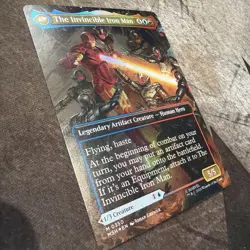 Tony Stark (Borderless) (0350) MTG MSH Marvel Super Heroes Foil NM - Image 4