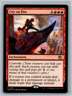 Magic The Gathering March of the Machine City on Fire #0135 MTG TCG CCG - Image 1