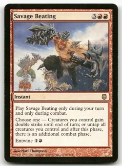 Savage Beating #67 (MP) Darksteel DST Magic MTG - Image 1