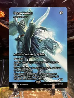 Roaming Throne (Doom Variant) [Marvel Super Heroes] NF MTG - Image 1
