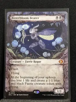 Bitterbloom Bearer M 310 Lorwyn Eclipsed (ECL) MTG Fable Frame Regular NM - Image 1