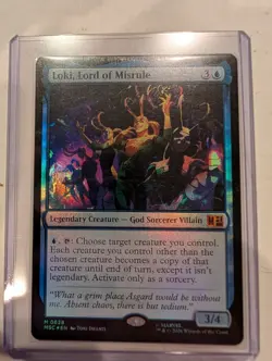 MTG Marvel Super Heroes Jumpstart #628 Loki, Lord of Misrule Foil - Image 1