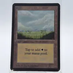 PLAINS 1993 "ALPHA" magic: the Gathering (SCATTERED TREES) VINTAGE ORIGINAL - Image 1
