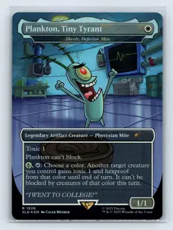 PLANKTON TINY TYRANT MAGIC THE GATHERING MTG SECRET LAIR SPONGEBOB NON-FOIL 1926 - Image 1