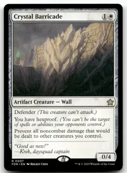 Crystal Barricade #7 (NM) Foundations FDN Magic MTG - Image 1