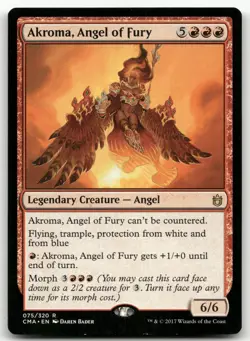Akroma, Angel of Fury #75 (NM) Commander Anthology CMA Magic MTG - Image 1