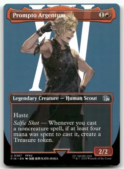 Prompto Argentum (Borderless) #387 (NM) Final Fantasy FIN Magic MTG - Image 1